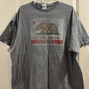 Delta mens California Republic T-Shirt short sleeves size 2XL grey